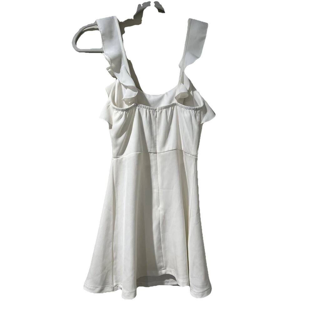 superdown White Ruffled Strap Midi Dress - Picture 4 of 10